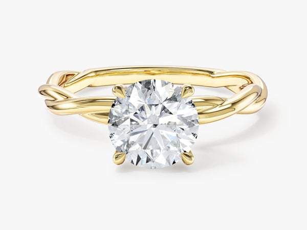 Twisted Vine Solitaire Engagement Ring