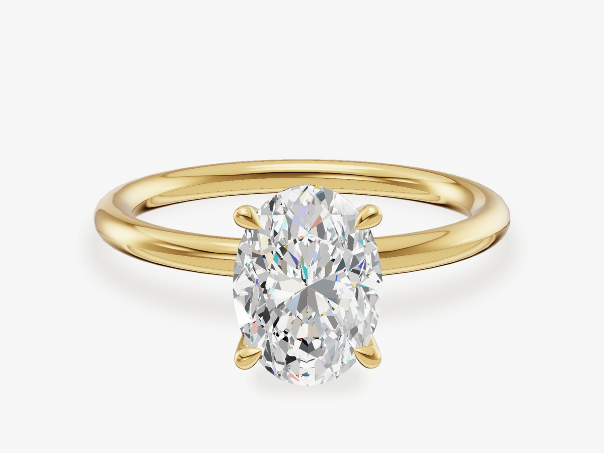 Round Shank Solitaire Engagement Ring