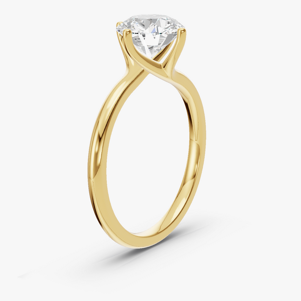 Bypass Solitaire Engagement Ring