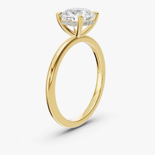 Hidden Halo Engagement Ring