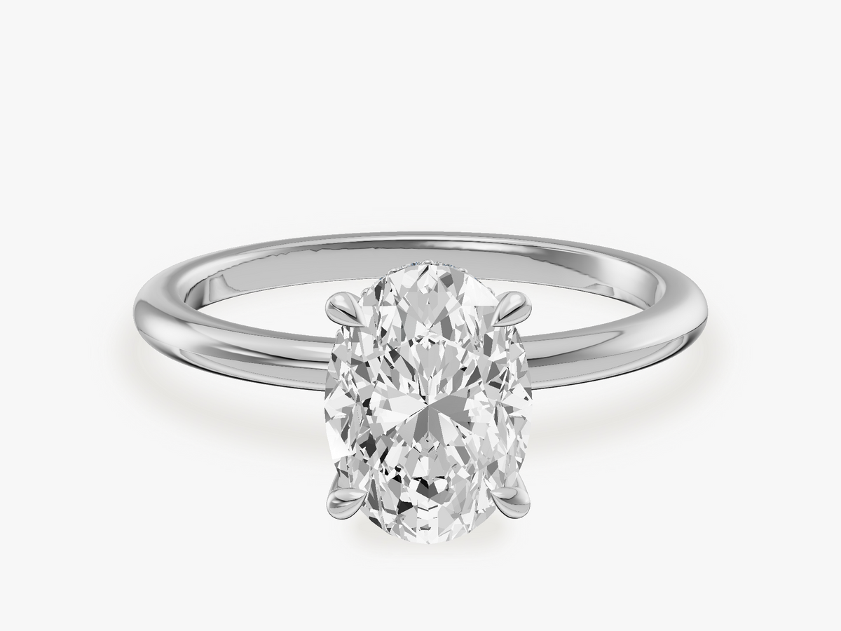 Hidden Halo Engagement Ring