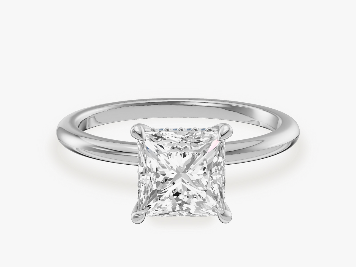 Hidden Halo Engagement Ring