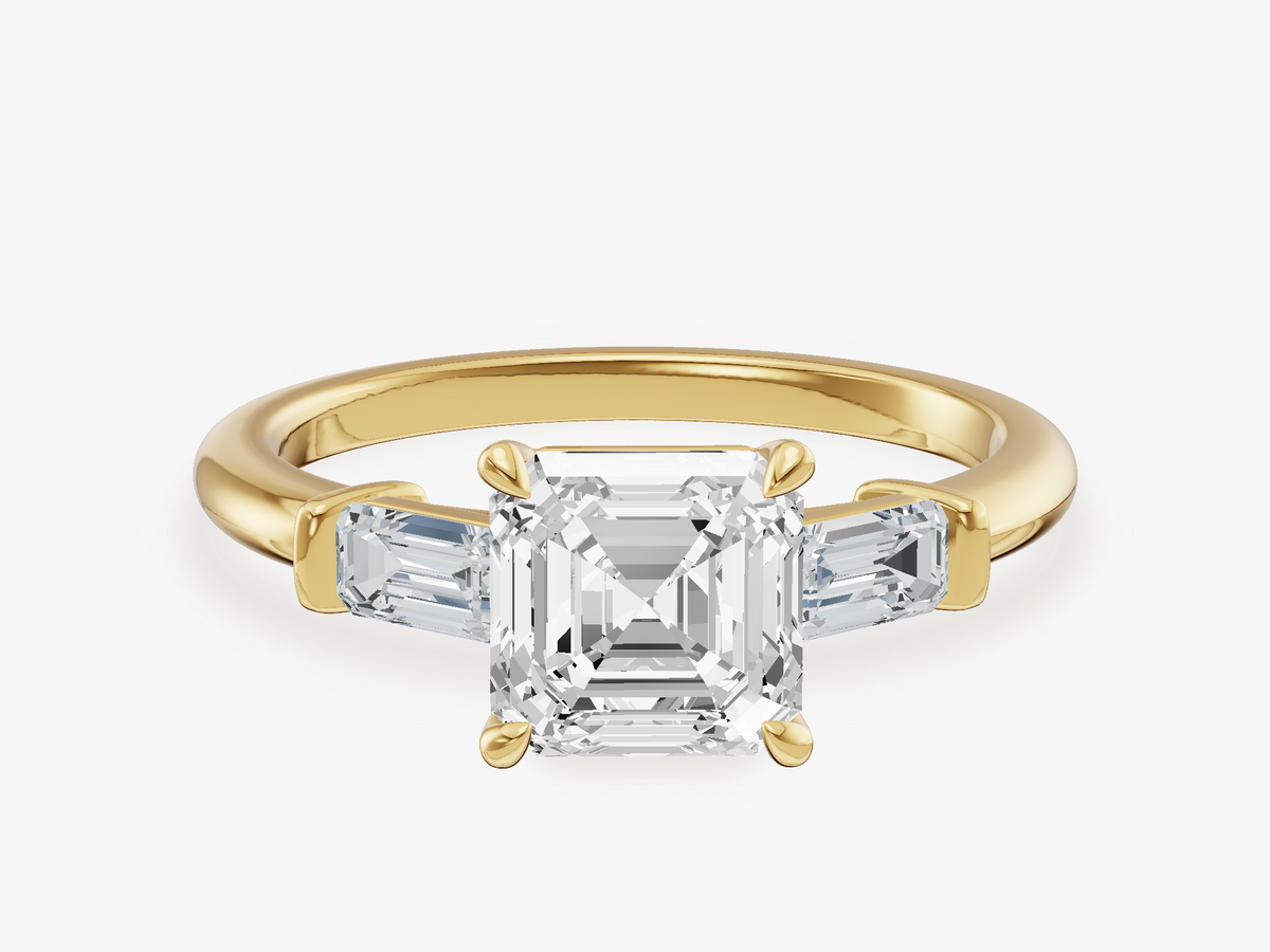 Baguette Three Stone Engagement Ring