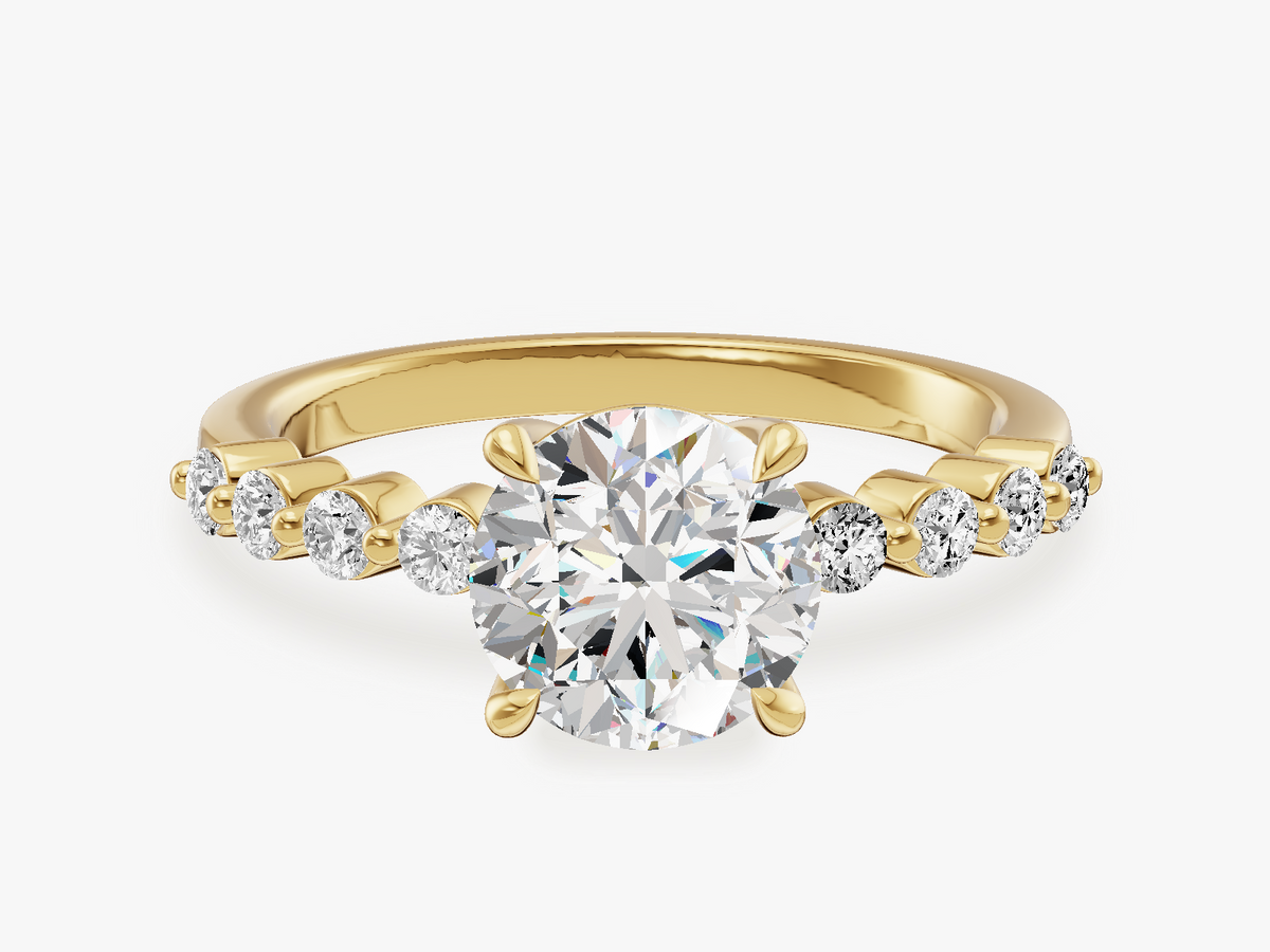 Floating Sidestones Engagement Ring