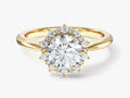 Sunburst Halo Engagement Ring