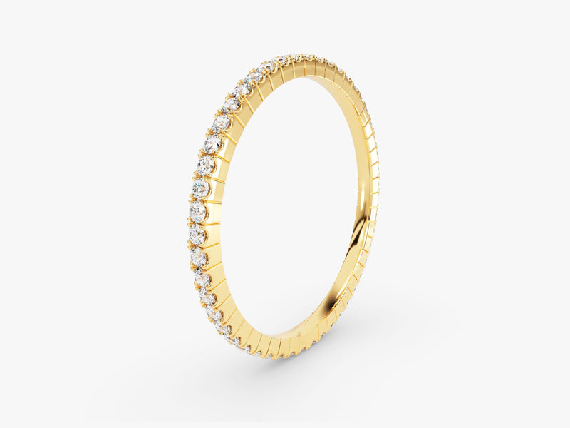 Gold diamond eternity ring for jewelry company