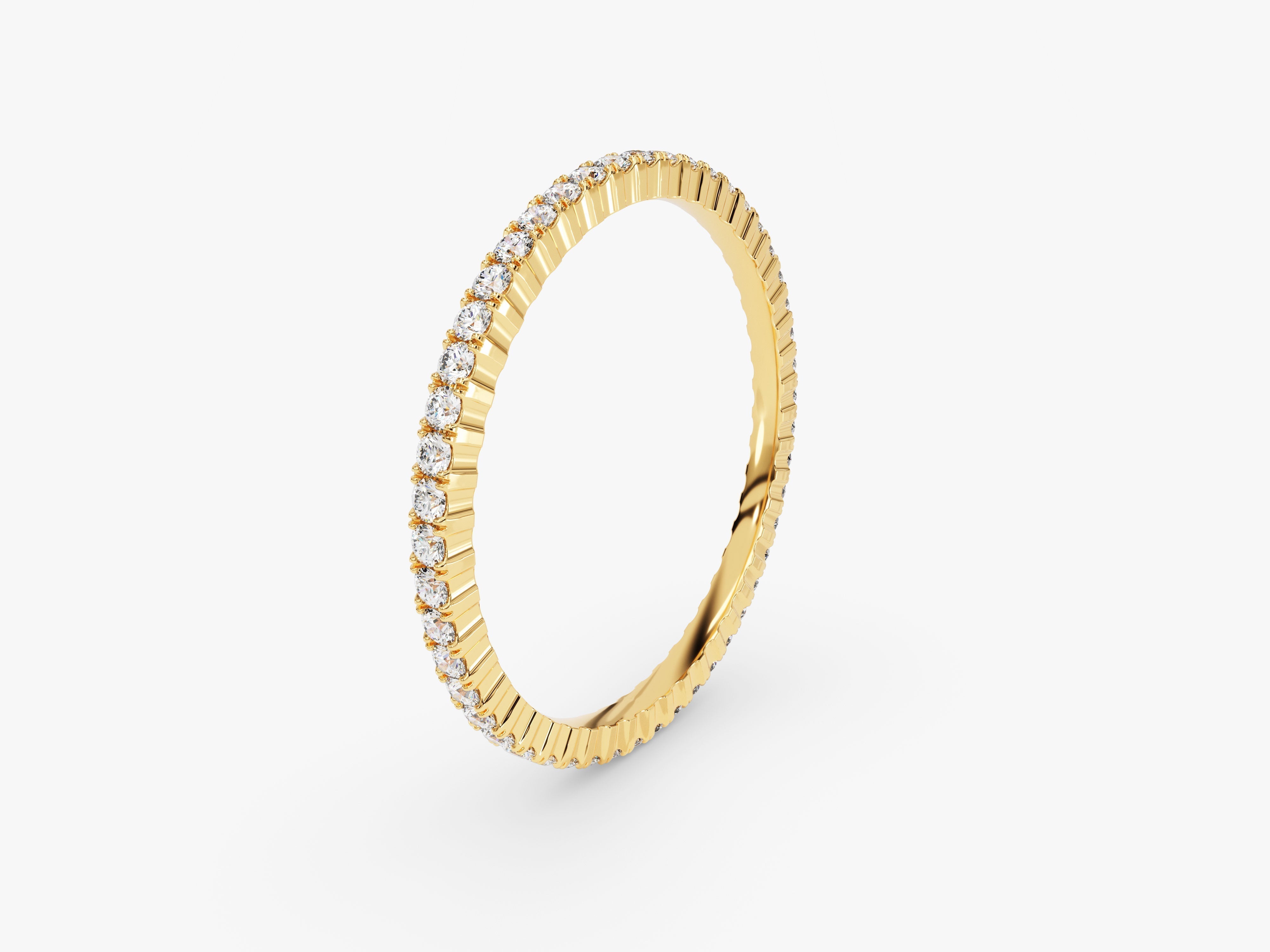 Gold diamond eternity band ring jewelry