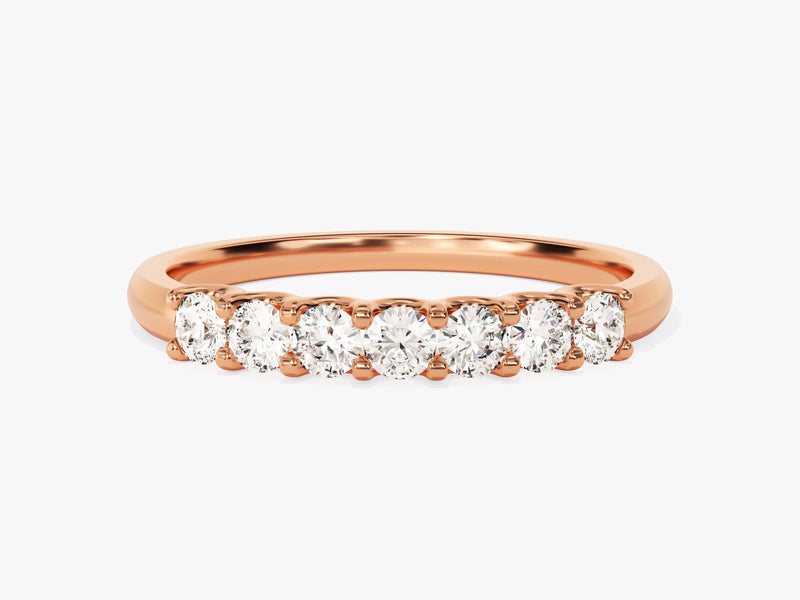 Rose gold diamond band ring, fine jewelry for women