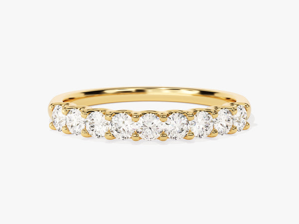 Gold diamond band ring, fine jewelry, elegant wedding band