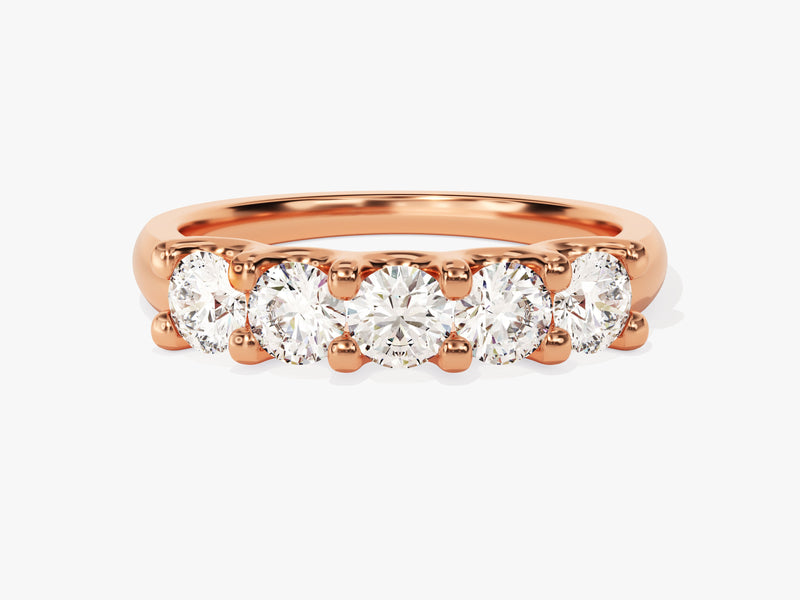Rose gold diamond band ring, fine jewelry, luxury gift