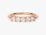 Rose gold diamond band ring, fine jewelry, engagement ring