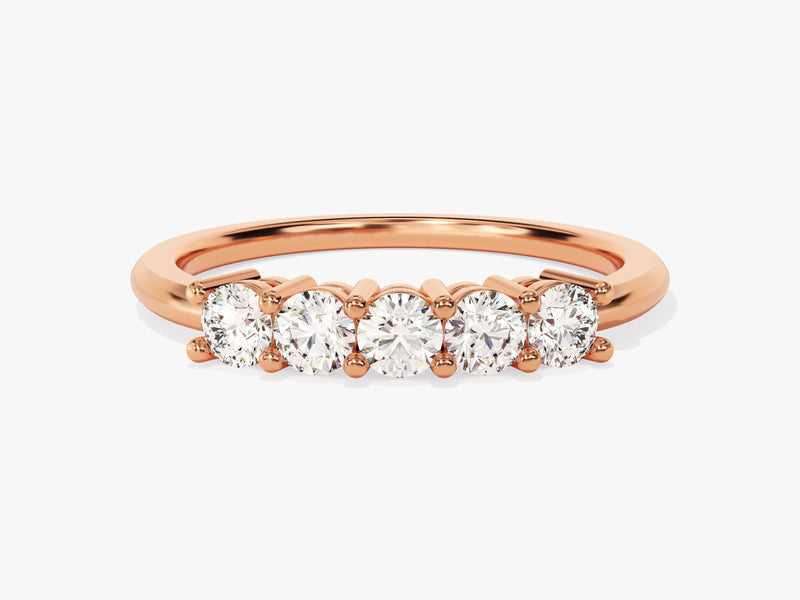 Rose gold diamond band ring, fine jewelry, luxury engagement ring