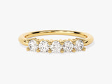 Gold five-stone diamond ring for jewelry lovers