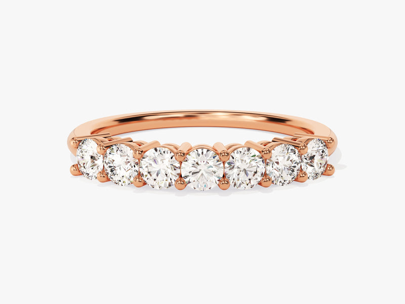 Rose gold diamond band ring, fine jewelry, sparkling gemstones