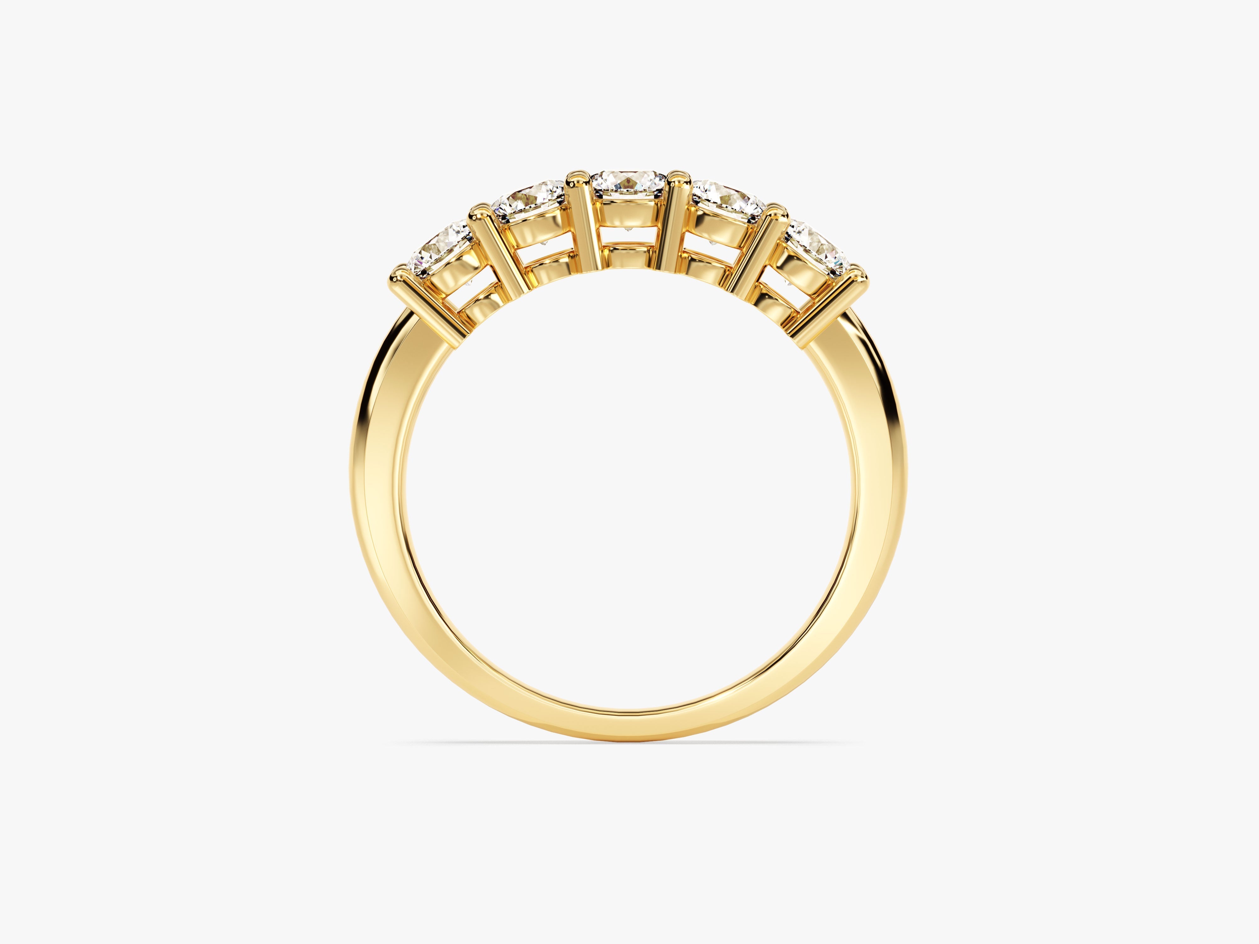 Gold diamond band ring, fine jewelry, luxury engagement ring