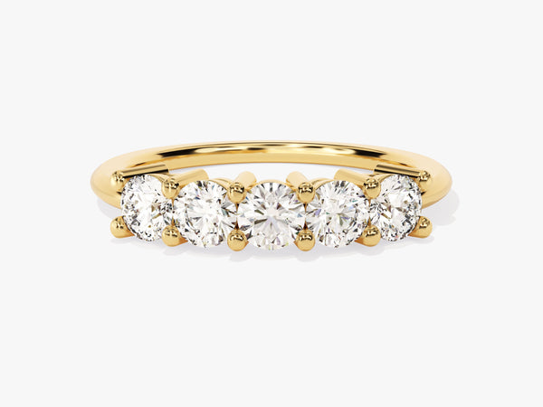 Five diamond gold ring jewelry