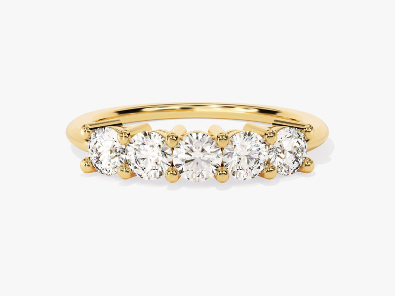 Five diamond gold ring jewelry