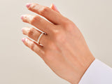 Diamond band ring on a woman's hand, luxury jewelry