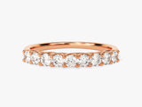 Rose gold diamond band ring, fine jewelry, engagement ring