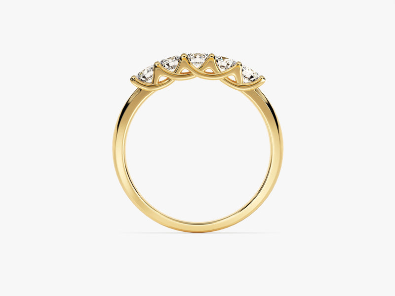 Gold diamond band ring, fine jewelry, elegant wedding band