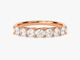 Rose gold diamond band ring, fine jewelry, elegant wedding band