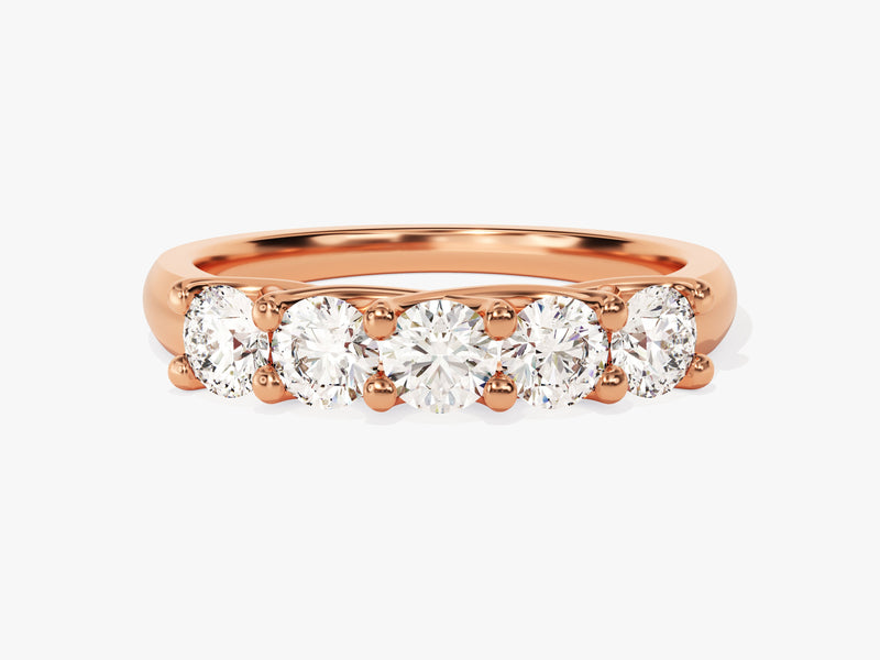 Rose gold diamond band ring, fine jewelry, luxury engagement ring