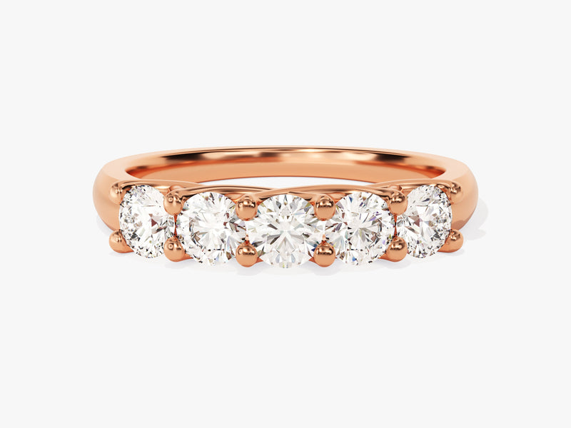 Rose gold diamond band ring, fine jewelry, luxury engagement ring