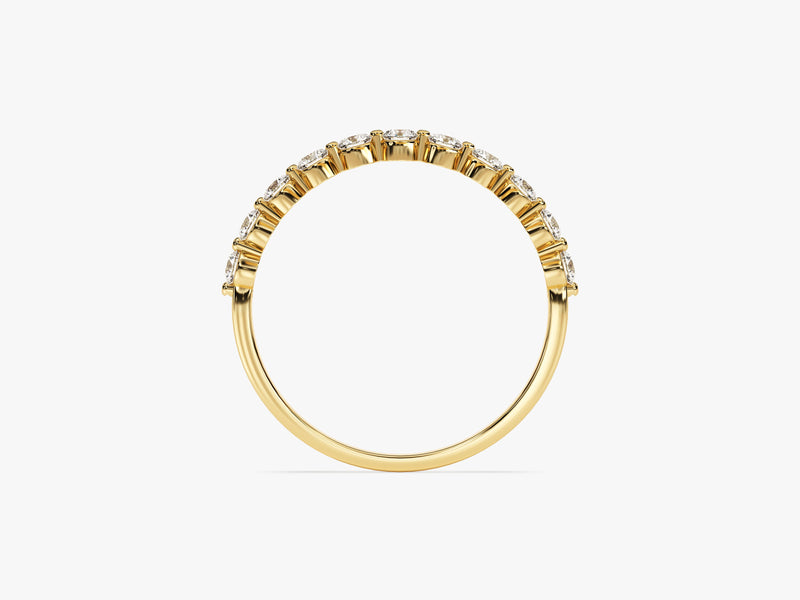 Gold diamond band ring, elegant jewelry for women