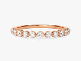 Rose gold diamond band ring jewelry