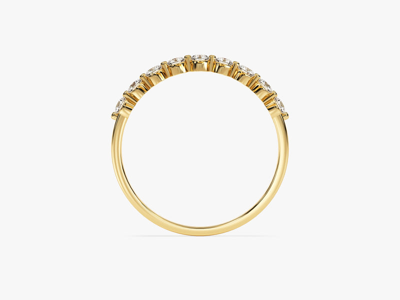 Gold diamond band ring, fine jewelry, elegant wedding band