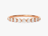 Rose gold diamond band ring, fine jewelry, elegant design