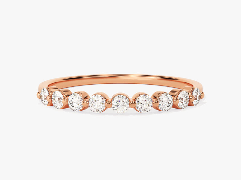 Rose gold diamond band ring, fine jewelry, elegant design