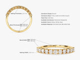 Diamond eternity band ring, 14k gold, round cut stones