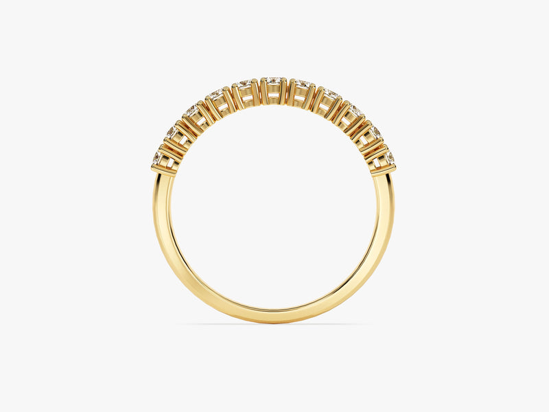 Gold diamond band ring, fine jewelry, elegant gemstone ring