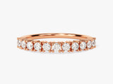 Rose gold diamond band ring, fine jewelry, engagement ring