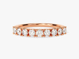 Rose gold diamond band ring, fine jewelry, engagement ring