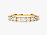 Gold diamond band ring, fine jewelry for women