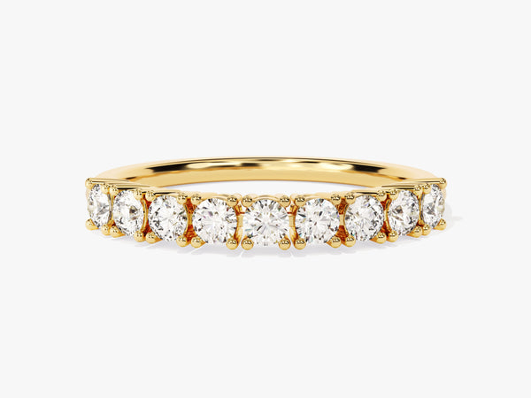 Gold diamond band ring, fine jewelry for women