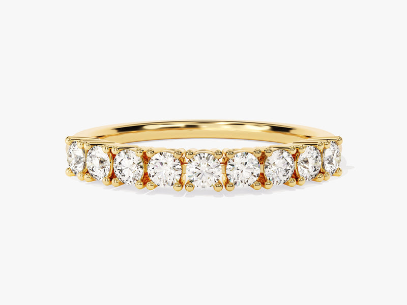 Gold diamond band ring, fine jewelry for women