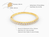 Diamond eternity ring, 4 prong setting, 10k-18k gold