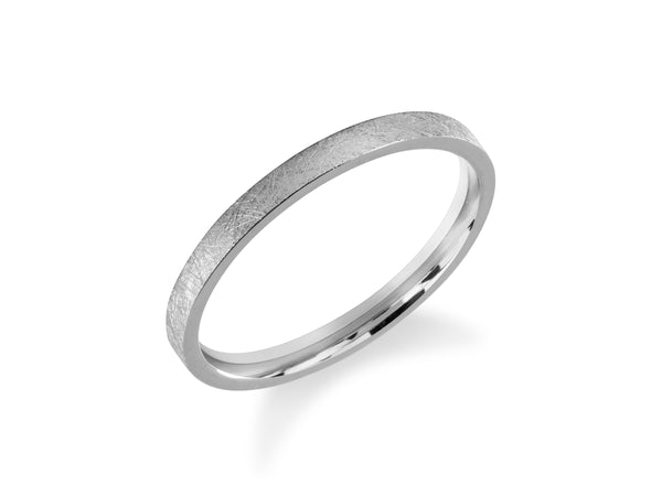 Textured silver band ring, modern jewelry design