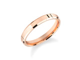 Rose gold faceted band ring jewelry