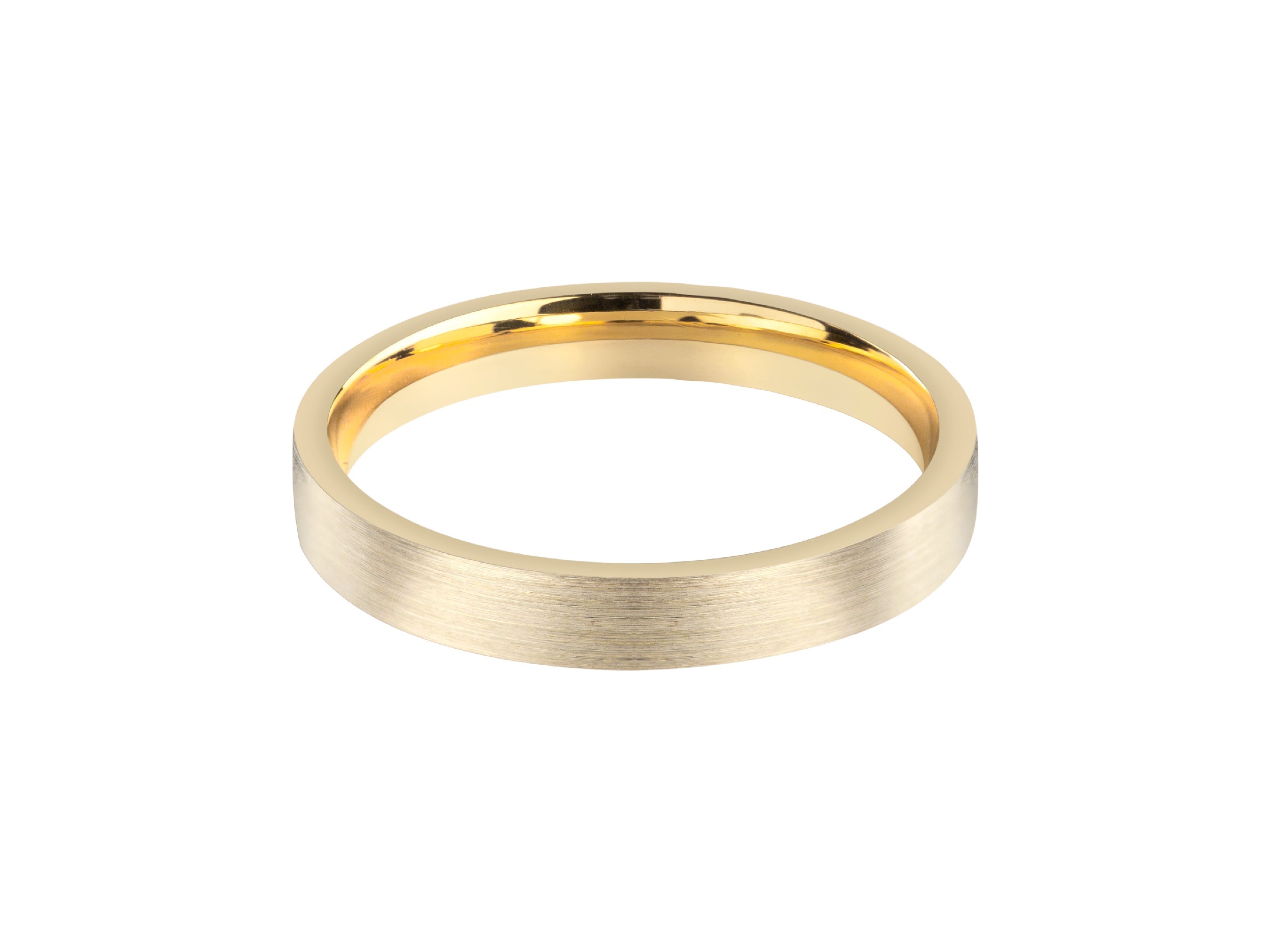 Brushed gold wedding band, fine jewelry, elegant ring design