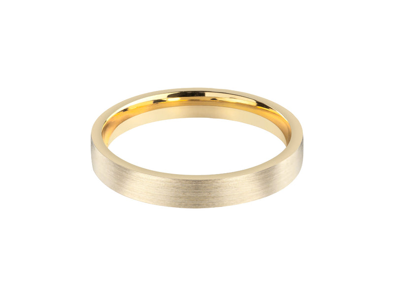 Brushed gold wedding band, fine jewelry, elegant ring design