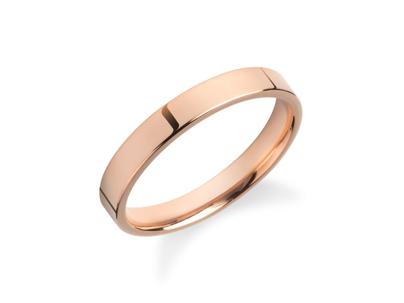 Rose gold band ring, elegant jewelry for women