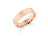 Hammered rose gold wedding band jewelry