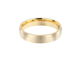 Brushed gold wedding band, fine jewelry for him or her