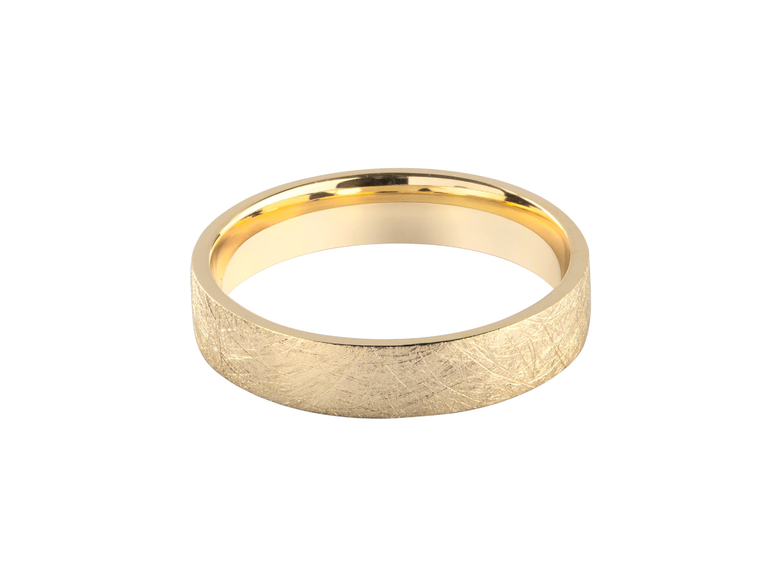 Textured gold wedding band jewelry from a jewelry firm
