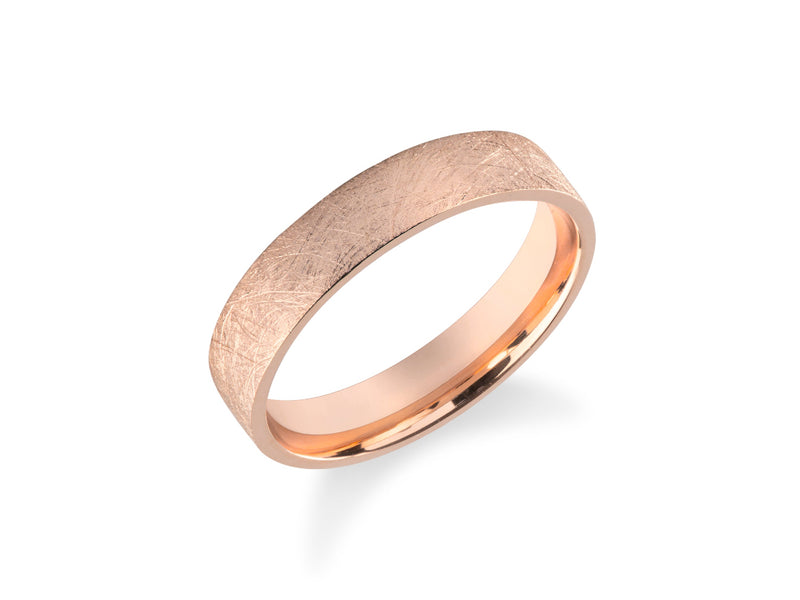 Rose gold ring with brushed finish, jewelry, elegant, modern