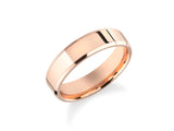 Rose gold faceted band ring for jewelry collections